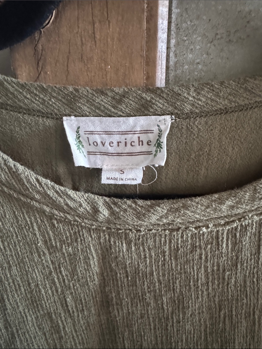 Love Riche Olive Washed Cropped Tee - Picture 6 of 6